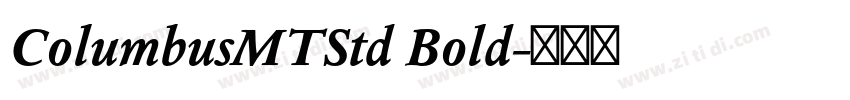 ColumbusMTStd Bold字体转换